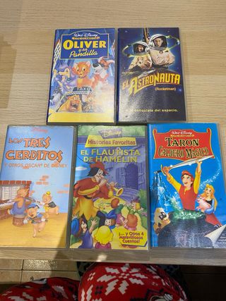 Lote 5 VHS Disney Clásicos (Español)