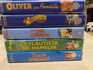 Lote 5 VHS Disney Clásicos (Español)