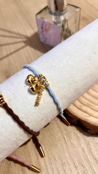 Pulsera Mamá y Patitos Bebé Acero Dorado