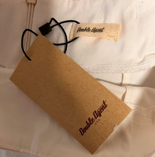 Falda mini beige/blanca Double Agent