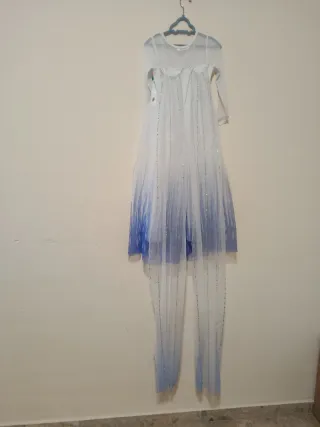 Disfraz Elsa blanco y azul talla 120cm