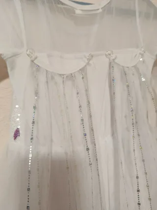 Disfraz Elsa blanco y azul talla 120cm