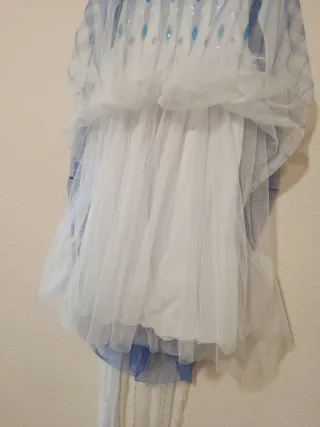 Disfraz Elsa blanco y azul talla 120cm