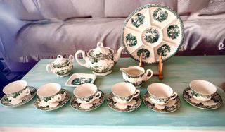Juego de té Cartuja uvas verdes