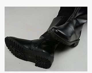 Botas altas negras cremallera sintéticas talla 46
