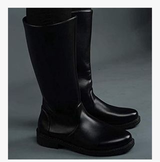 Botas altas negras cremallera sintéticas talla 46