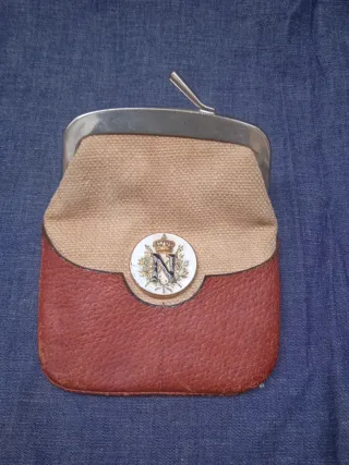 Porta monete in tessuto di corda e pelle, Napoleon