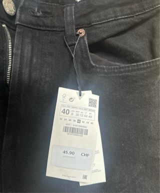 Pantalones Zara Stove Pipe Negros