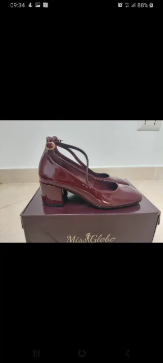 Scarpe Mary Jane Miss Globo bordeaux