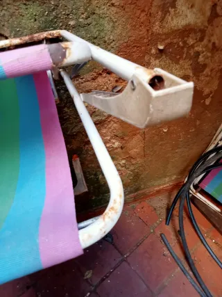 Lote de 2 sillas de playa años 90 multicolor