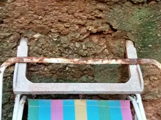 Lote de 2 sillas de playa años 90 multicolor