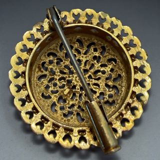 Spilla placcata oro gioiello, anni 60