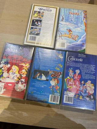 Lote 5 Películas VHS Disney Clásicos Español