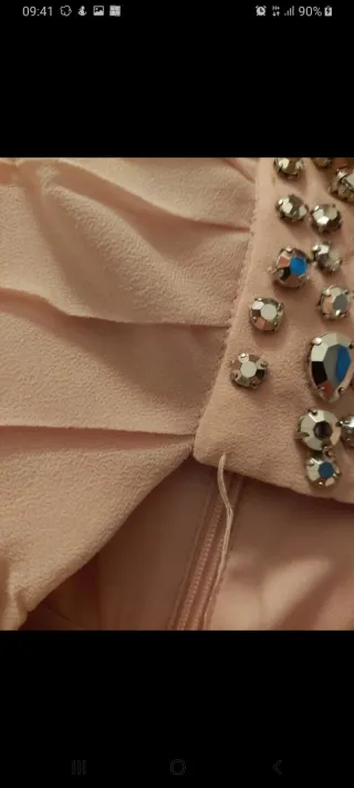 Abito elegante cerimonia rosa