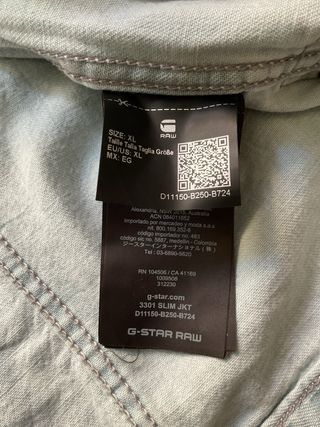 Chaqueta vaquera hombre de G-Star Raw (XL)