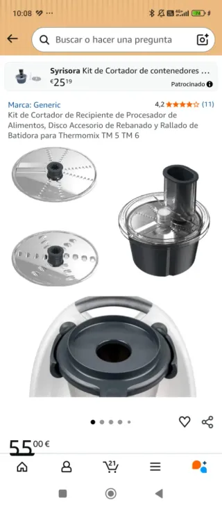 Rallador Cortador Thermomix TM5 TM6