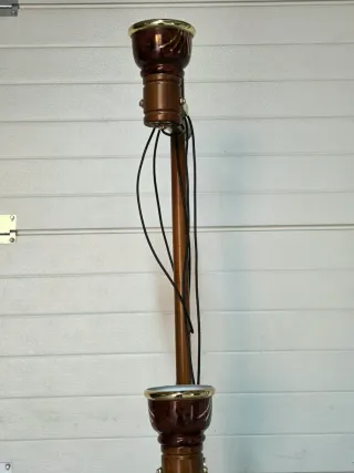 Lámpara de pie madera y metal