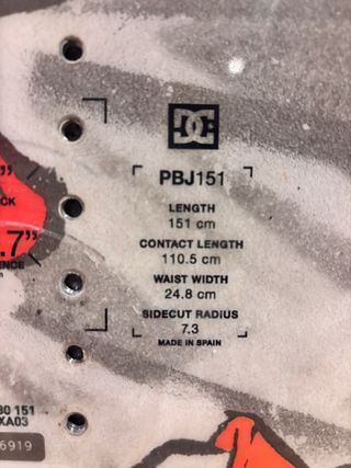 Tabla Snowboard DC PBJ 151