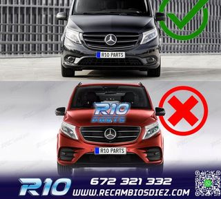 PARRILLA MERCEDES CLASE V W447 14-19 NEGRO CROMO LOOK AMG
