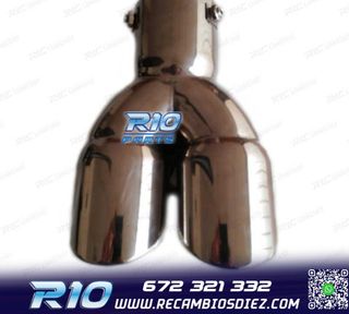 COLA ESCAPE DOBLE REDONDA ACERO INOX