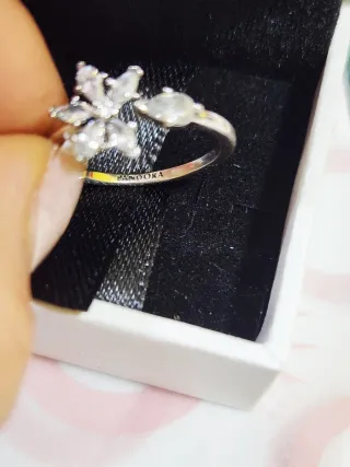 Anillo Pandora abierto plata Herbario Brillante