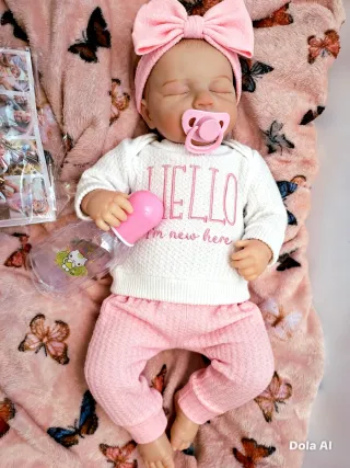 Bebé Reborn Vinilo/Tela con Accesorios