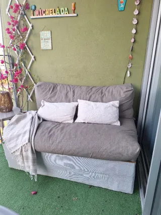 Sofá de 2 Palets con cojines Happers para Balcón