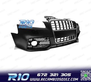 PARAGOLPES DELANTERO AUDI A4 B7 04-08 LOOK S LINE CROMO NEGR