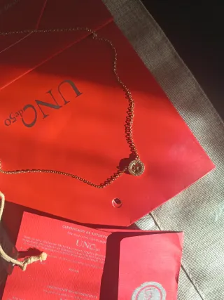 Collana Uno de 50 oro con strass