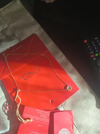 Collana Uno de 50 oro con strass