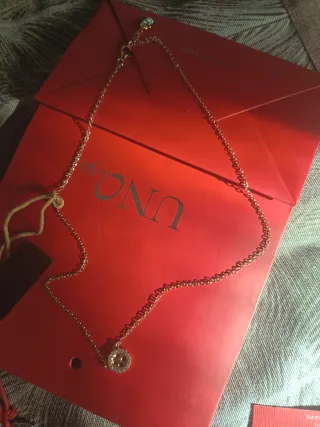 Collana Uno de 50 oro con strass