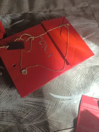 Collana Uno de 50 oro con strass