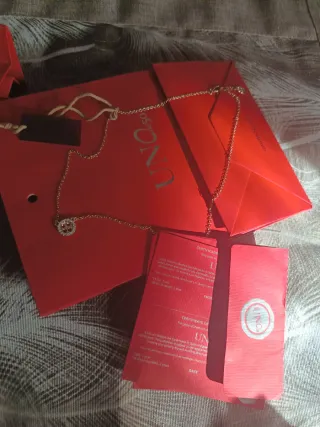 Collana Uno de 50 oro con strass