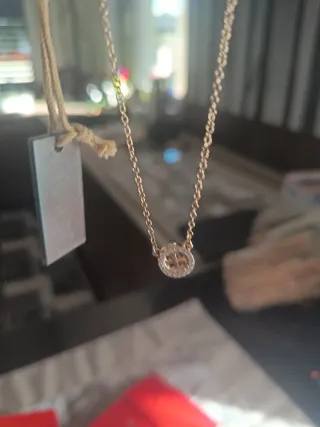 Collana Uno de 50 oro con strass