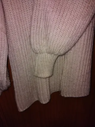 Jersey cuello vuelto beige talla L