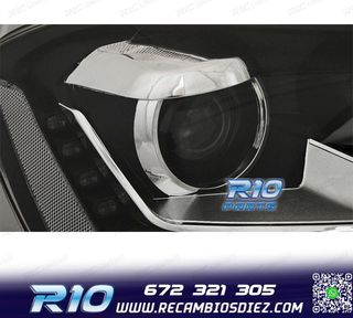 FAROS VOLKSWAGEN VW PASSAT B7 10-14 LUZ DIURNA FONDO NEGRO H