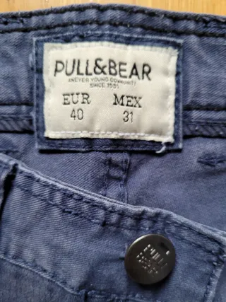 Vaqueros Skinny Fit Azul Marino Pull&Bear Talla M