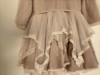 Vestido niña fiesta color salmón