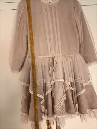 Vestido niña fiesta color salmón