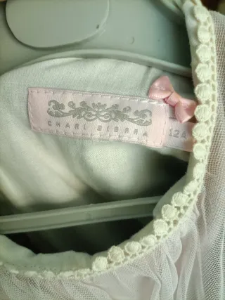 Vestido niña fiesta color salmón