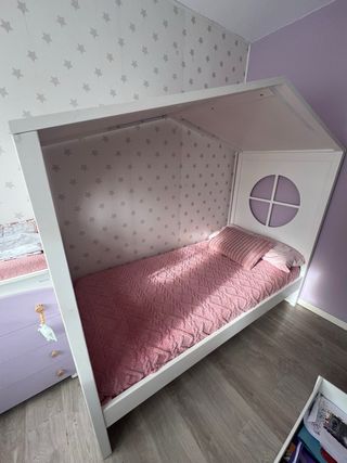 Cama infantil casa 90 cm