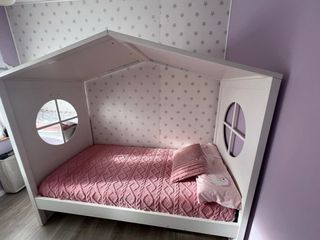 Cama infantil casa 90 cm