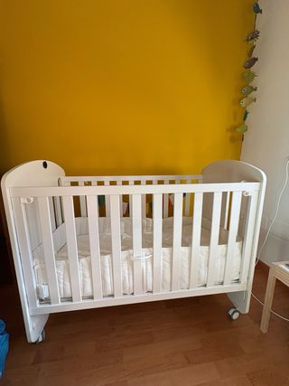 Cuna colecho blanca