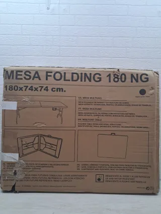 Mesa Plegable Kitgarden Negra