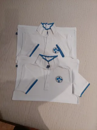 2 polos uniforme manga corta TALLA 14 AÑOS