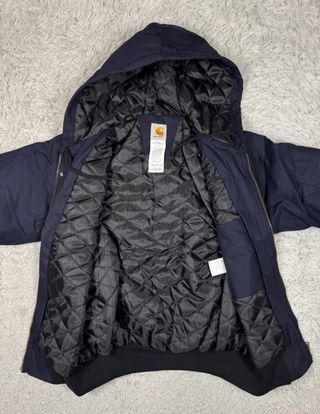 Chaqueta carhartt capucha talla s azul marino