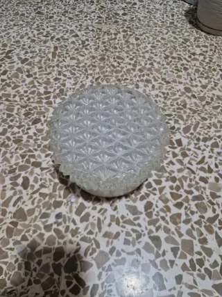 Lámpara de techo de cristal antigua