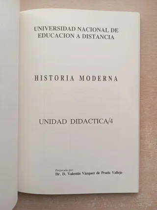 Historia Moderna Universal. Valentín Vázquez.
