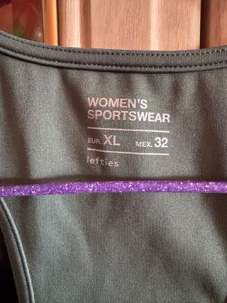 Top deportivo Lefties verde talla XL