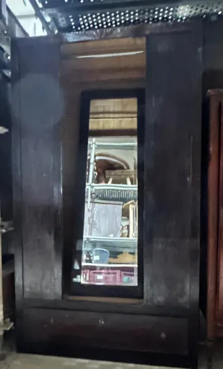 Armario ropero antiguo madera y espejo